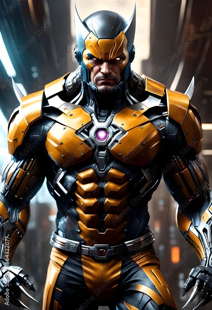 Fototapeta premium cyborg version of the claw mutant