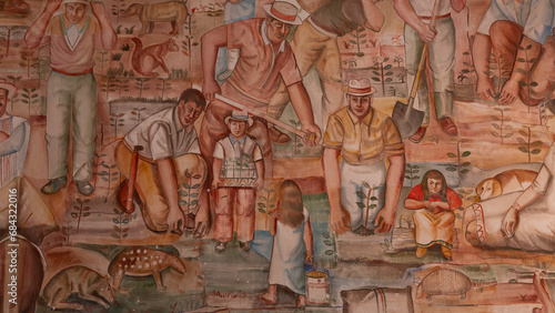 Mural historia del Quindío
