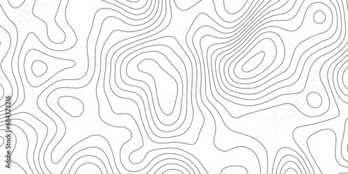 Abstract background of the topographic contours map with geographic line map .white wave paper curved reliefs abstract background .vector illustration of topographic line contour map design .