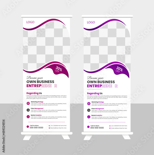 modern simple Corporate rollup banner template.