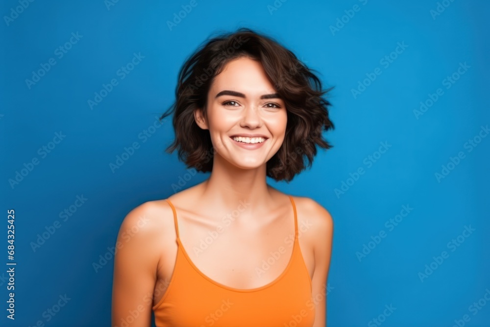 Evening Elegance: Pretty Indian Lady Enjoys Summer Night in Blue Singlet generative ai Evening Elegance: Pretty Indian Lady Enjoys Summer Night in Blue Singlet generative ai