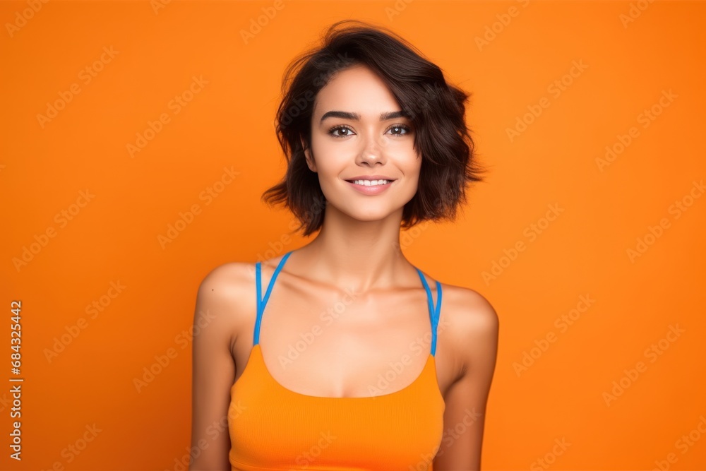 Summer Serenity: Portrait of a Lovely Indian Woman in Blue Singlet generative ai Summer Serenity: Portrait of a Lovely Indian Woman in Blue Singlet generative ai