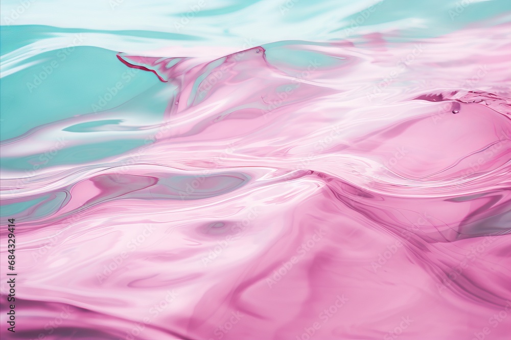 Fototapeta premium Pink Aqua Water Ripples. Abstract Background with Texture and Reflective Surface