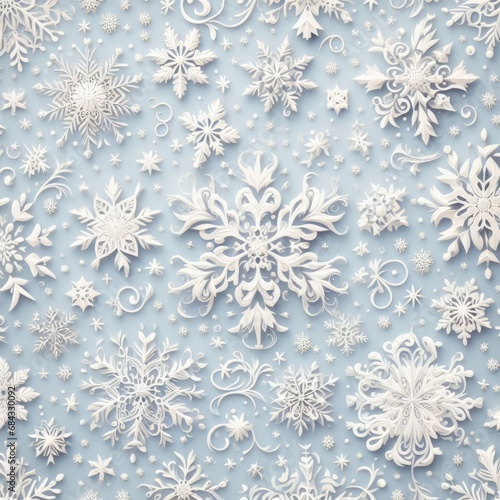 Winter Snowflake Background. Generated AI 