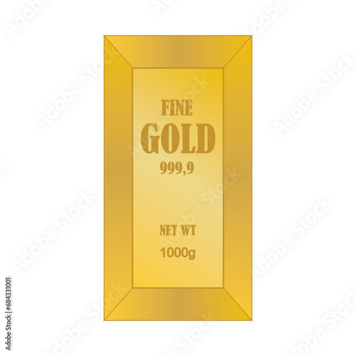 gold bars icon logo vector design template