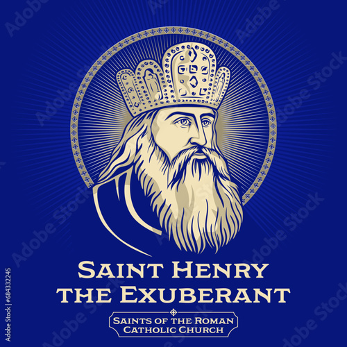 Catholic Saints. Saint Henry the Exuberant (973-1024) was Holy Roman Emperor from 1014. He died without an heir in 1024, and was the last ruler of the Ottonian line.