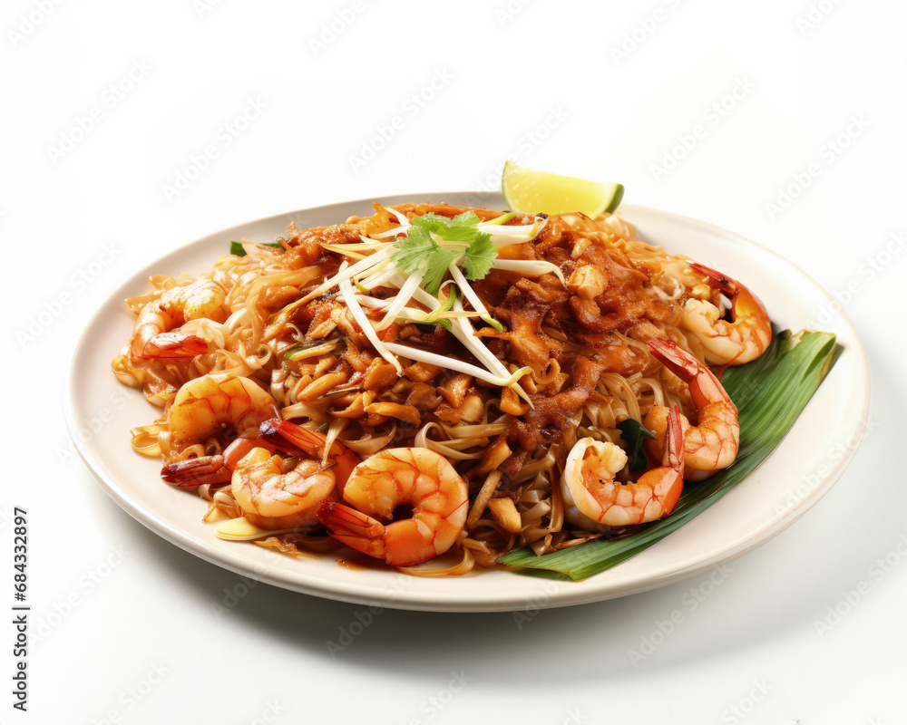 A pad thai plate isolated on white background –s 150 A pad thai plate isolated on white background –s 150