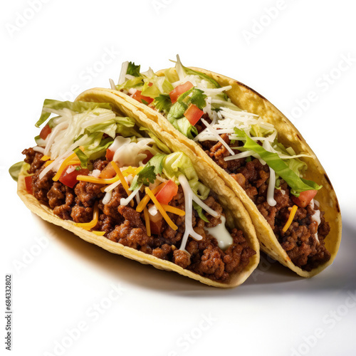 A beef taco isolated on white background –s 150 