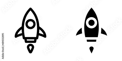 Rocket icon. flat design vector illustration for web and mobile photo