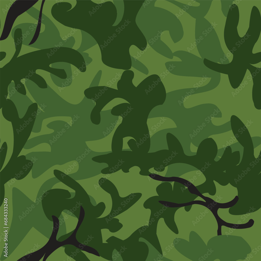 Green camouflage with black lines Green camouflage with black lines