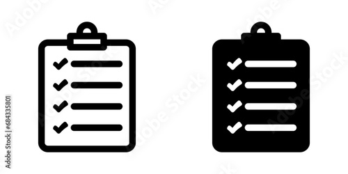 Clipboard, checklist icon. flat design vector illustration for web and mobile