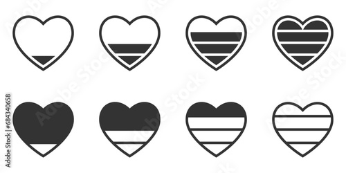 Heart battery icon. Vector illustration