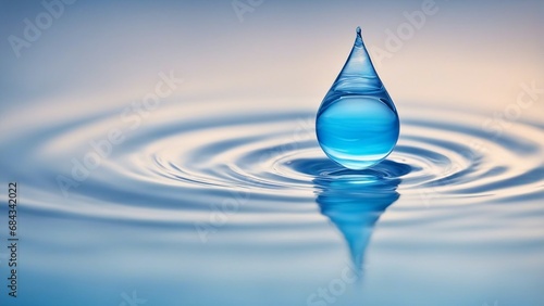 water drop splash A water drop icon with ripples, symbolizing the freshness and purity of water. The water is blue 