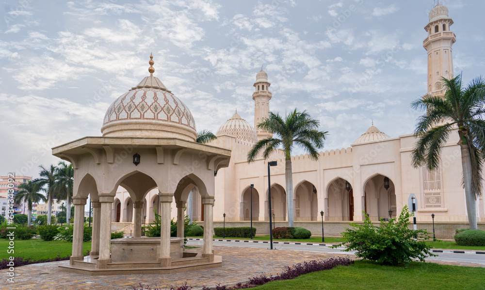 Salalah, Sultanat of Oman - November 12, 2023:Sultan Qaboos Mosque in Salalah, Oman