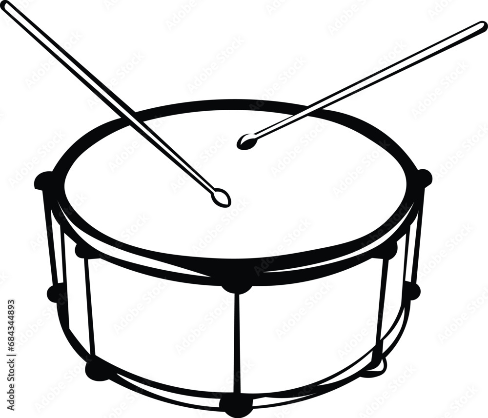 Cartoon Black and White Isolated Illustration Vector Of A Marching Band ...