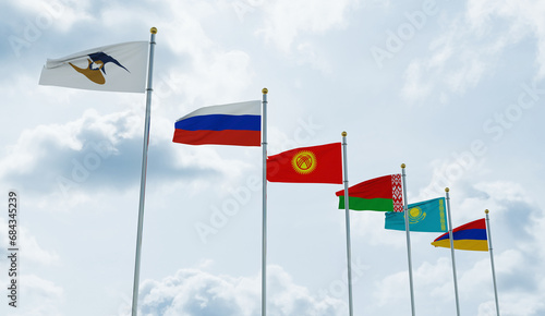 The Eurasian Economic Union (EAEU or EEU) is an economic union of five post-Soviet states located in Eurasia.