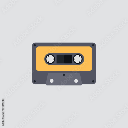 Retro Classic Cassette Tape Clip Art.