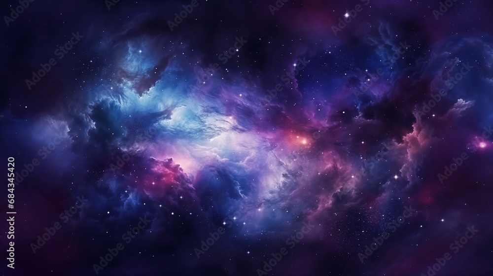 Photo & Art Print closeup galaxy star field blue purple nebula