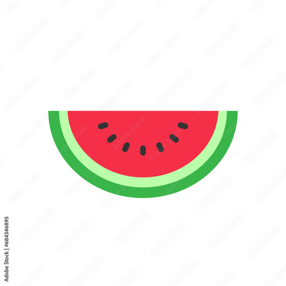 Watermelon icon. Simple flat design style. Vector illustration. Watermelon icon. Simple flat design style. Vector illustration.