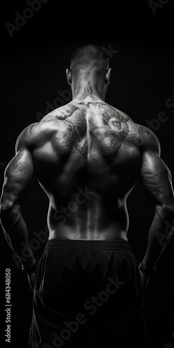 Muscles, Bodybuilding, Fitness, Menpower with AI