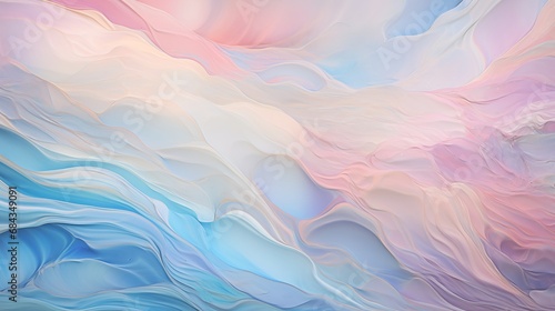 abstract image of colorful waves, in the style of dreamy oil