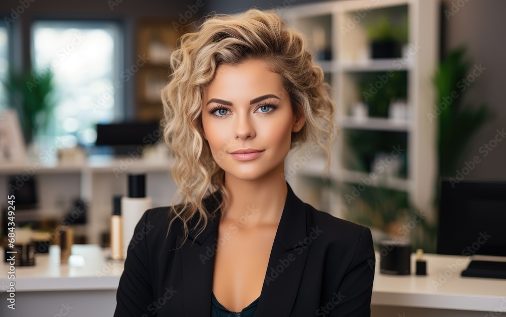 Woman consultant cosmetologist in the office Woman consultant cosmetologist in the office