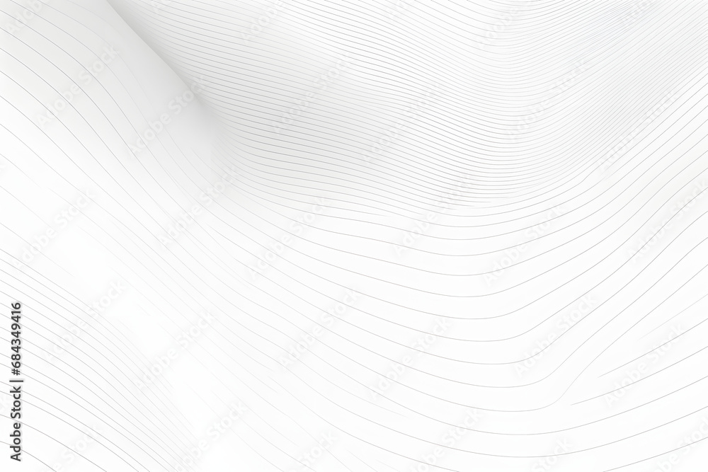 Fototapeta premium Abstract wavy background. Thin line on white.