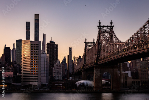 city bridge at night dusk skyline