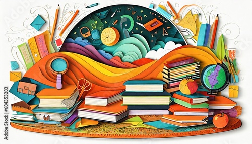 Drawn Back to school Illustration