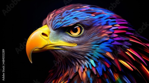 A colored light eagle © Hokmiran