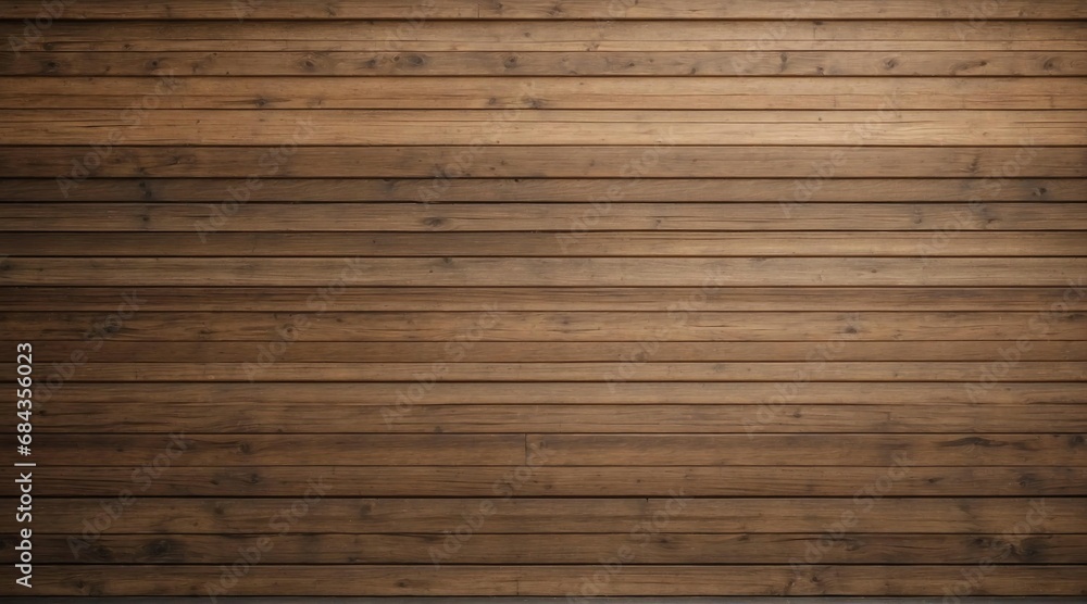 Obraz premium A wooden plank background for product presentations, text titles or as a textured background. Generative AI.