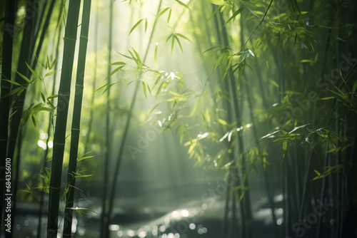 green bamboo forest  generative ai