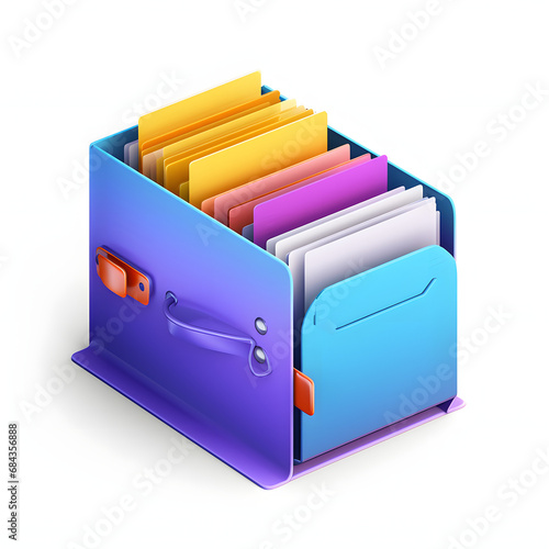 3d folder document icon