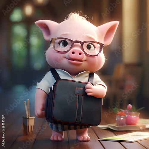 Mommy Pig with glasses