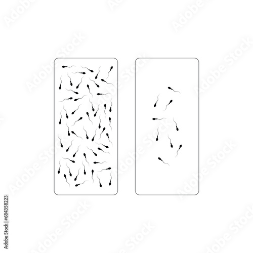 Sperm Count Scientific Design. Vector Illustration.