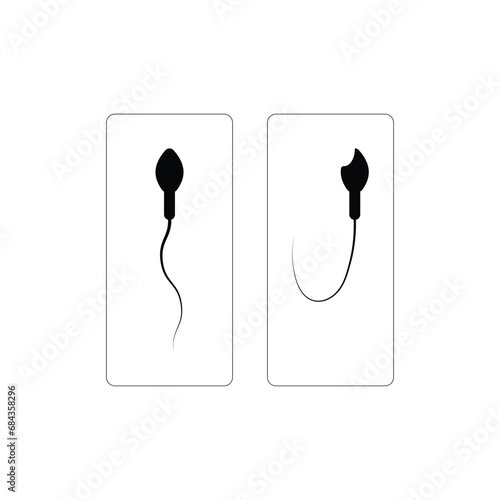 Sperm Morphology Scientific Design. Vector Illustration.