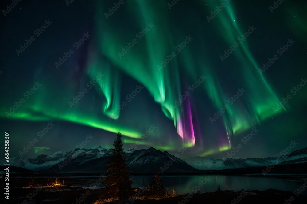 aurora borealis in the sky