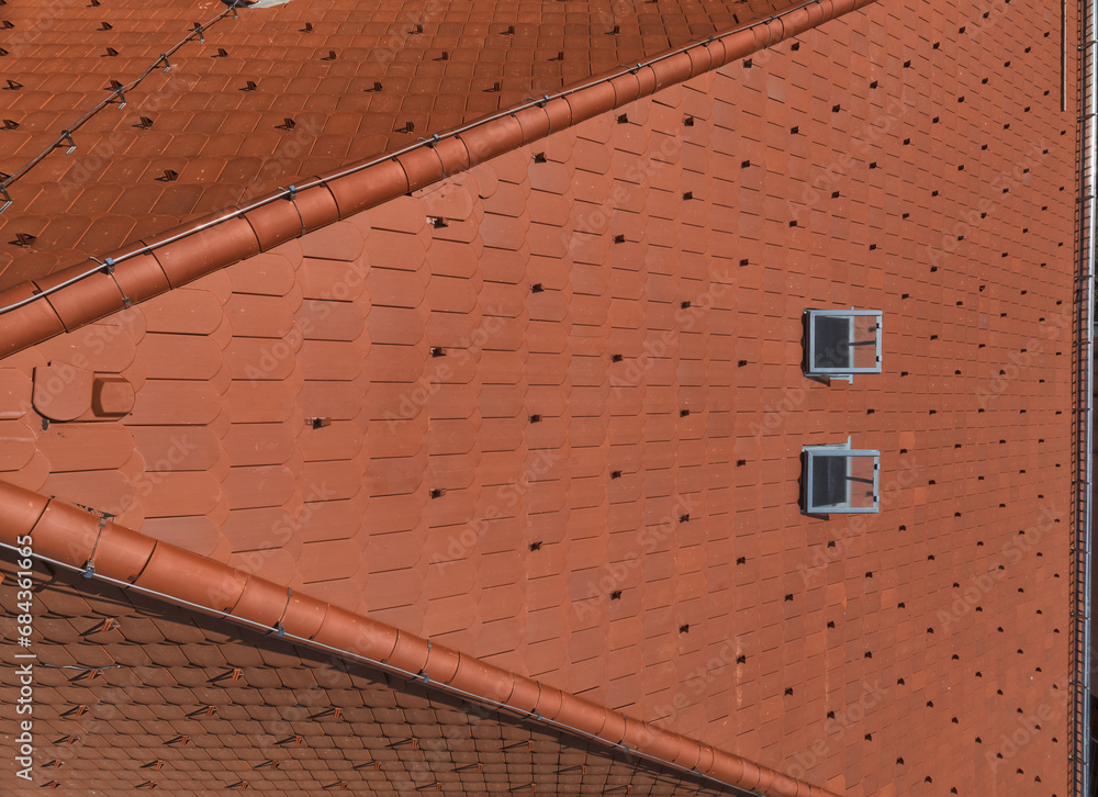 Fototapeta premium Blue Shutters, Red Tiles