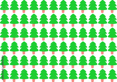 Simple Christmas Tree Vector Patterns Background Lovely Winter Holidays Print vector illustration