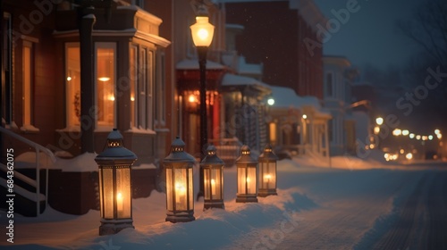 Cozy small town charm in winter 