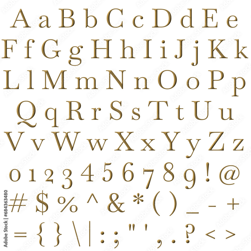 Decorative Alphabet and Numbers Set Decorative Alphabet and Numbers Set