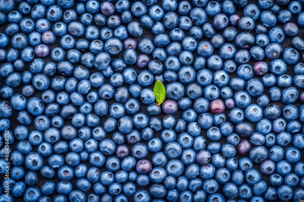 Fresh blueberry with drops of water. Top view. Concept of healthy and dieting eating. Neural network AI generated art Fresh blueberry with drops of water. Top view. Concept of healthy and dieting eating. Neural network AI generated art