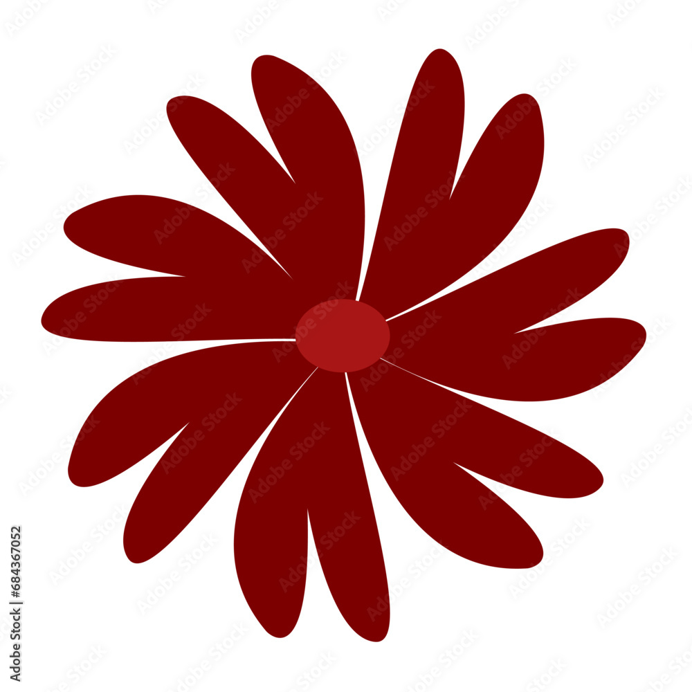 red flower single isolated on white background, petals flower red for clip art, illustration flower for kids, simple flower for card decoration graphic red flower single isolated on white background, petals flower red for clip art, illustration flower for kids, simple flower for card decoration graphic