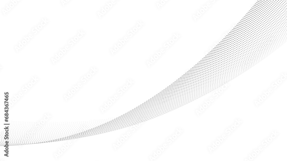 Fototapeta premium Abstract geometric technology background. Dotted curve or wave.