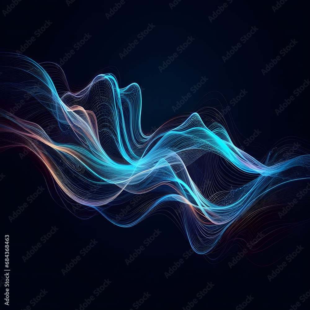 abstract background with tech wave