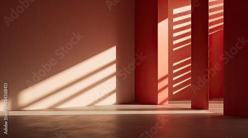 Interplay of Light and Shadow in a Modern Minimalist Room.