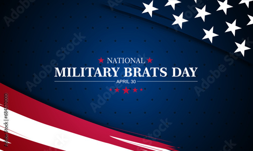 National Military Brats Day Background Vector Illustration