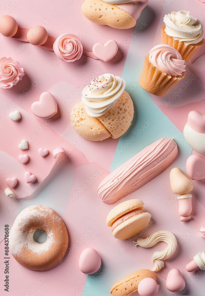 confectionery collage , many small elements confectionery collage , many small elements