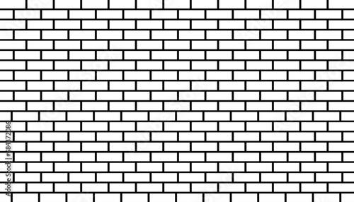 Brick wall pattern wallpaper template. Vector design.