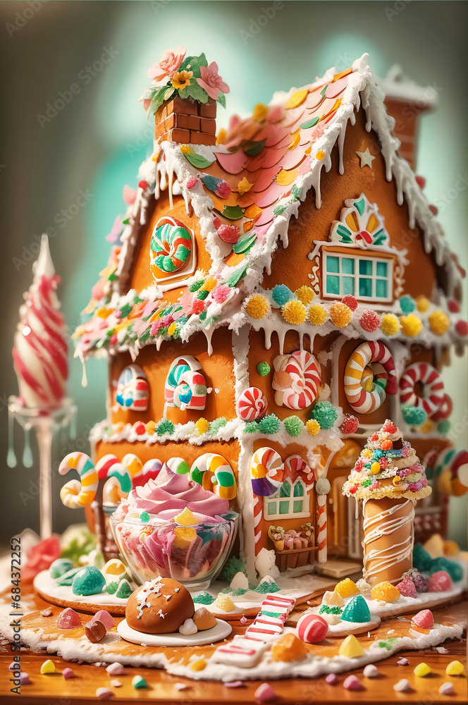 Step into the delectable realm of this beguiling gingerbread house, where every peppermint-scented corner holds a tale waiting to unfold Step into the delectable realm of this beguiling gingerbread house, where every peppermint-scented corner holds a tale waiting to unfold